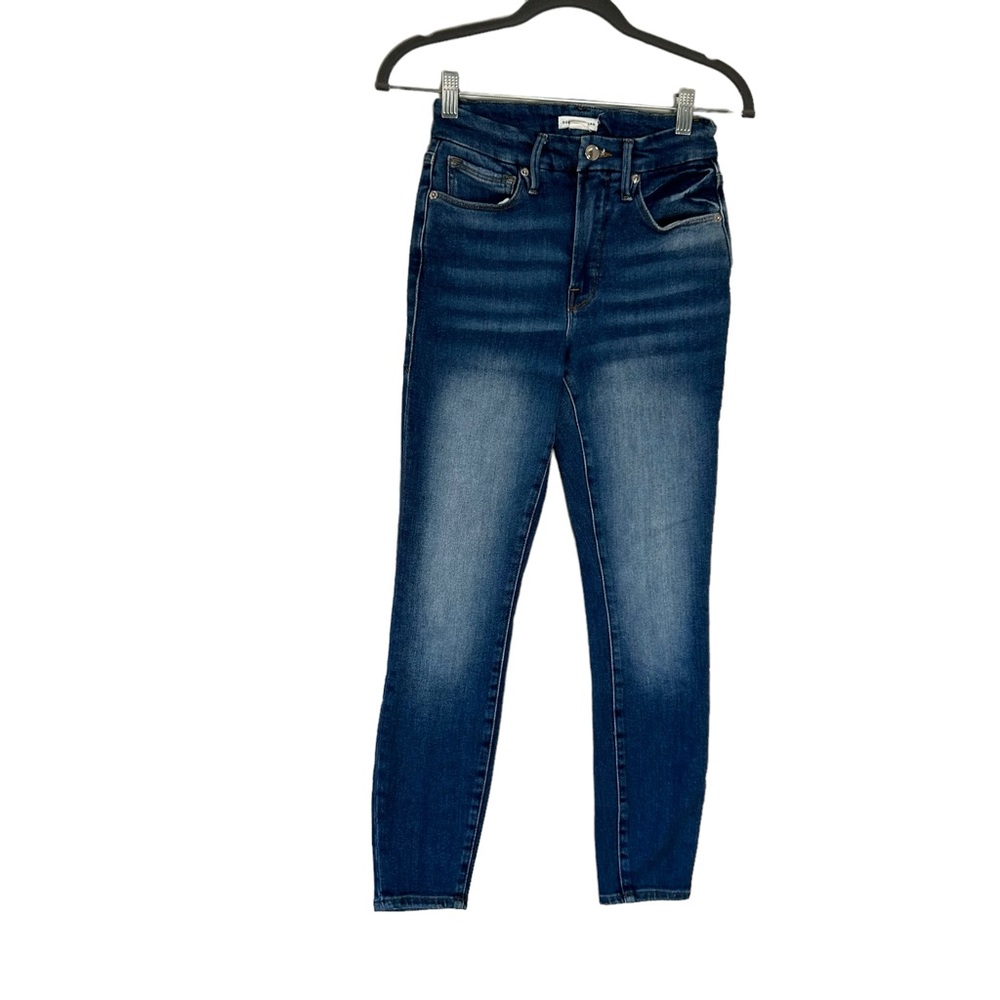 Good American Good Legs Skinny Jeans Shadow Pocket Denim 4/27
